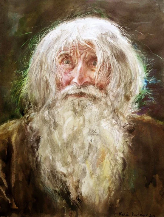 Aquarell Old man