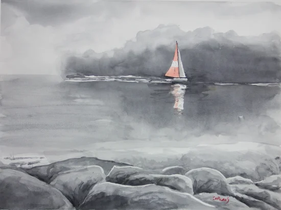 Aquarell Sailboat